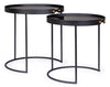 Set di 2 tavolini da caffè Zeina Media Grigio (1)