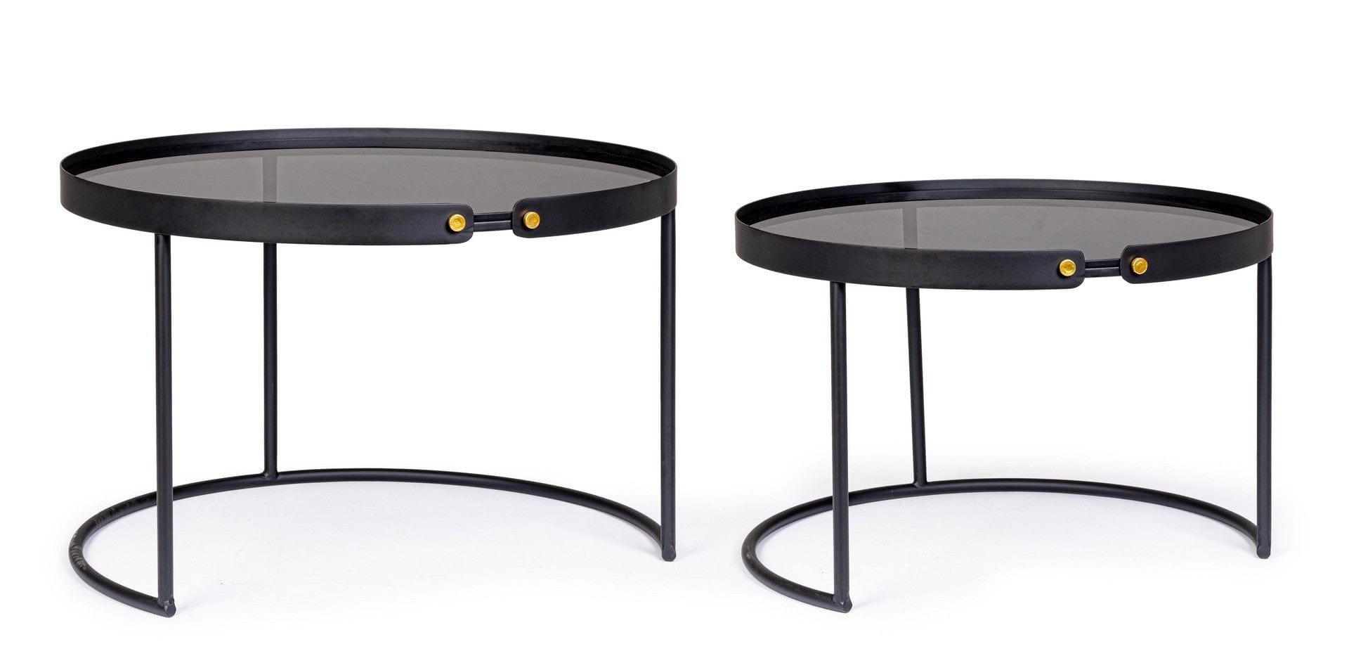 Set di 2 tavolini da caffè Zeina Nero