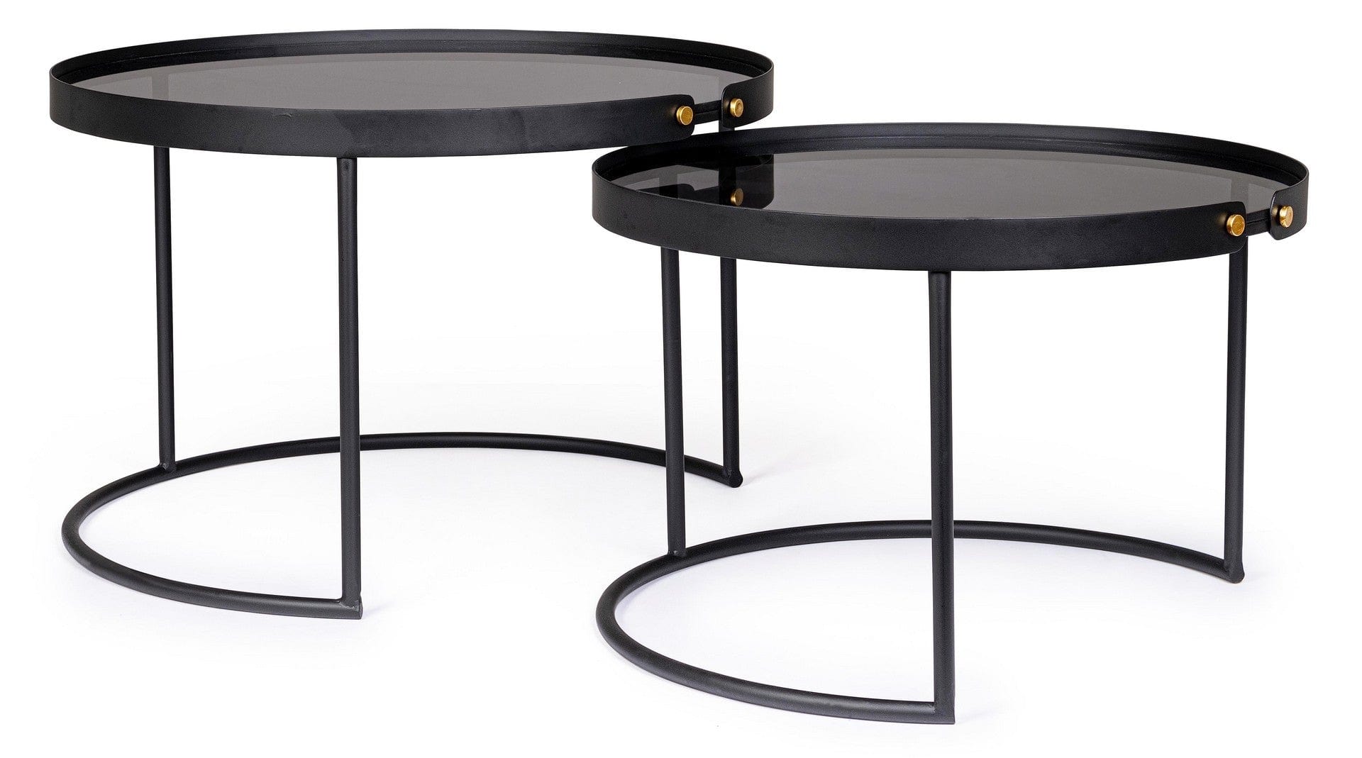 Set di 2 tavolini da caffè Zeina Nero (1)