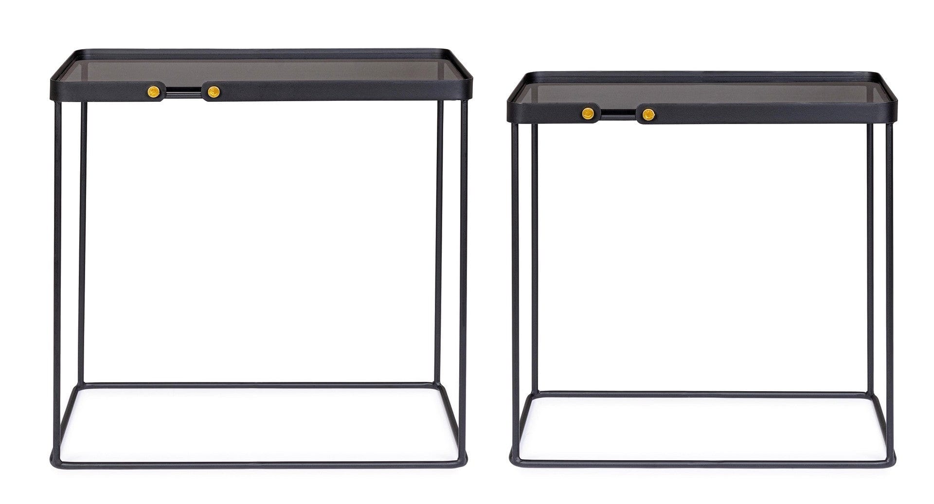 Set di 2 tavolini da caffè Zeina Rectangular Grigio (1)