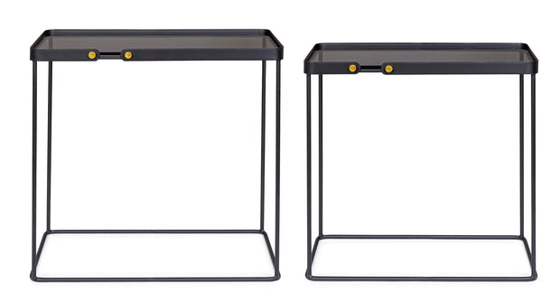 Set di 2 tavolini da caffè Zeina Rectangular Grigio (1)