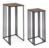 Set di 2 tavolini Elvin Alto Oro