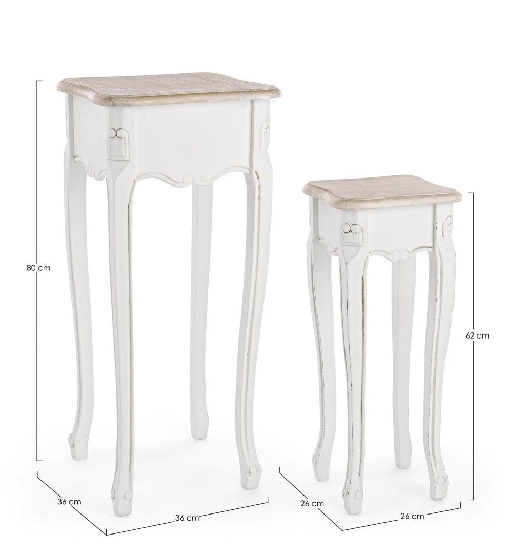 Set di 2 tavolini Justine Naturale (3)