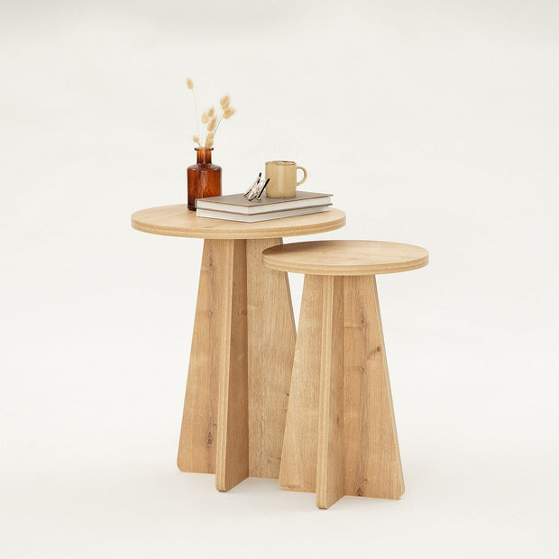 Set di 2 tavolini Mushroom Quercia (3)
