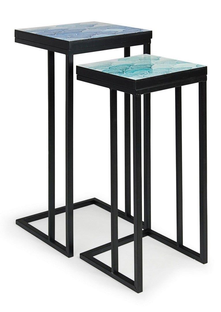 Bizzotto Set di 2 tavolini Reef Multicolore