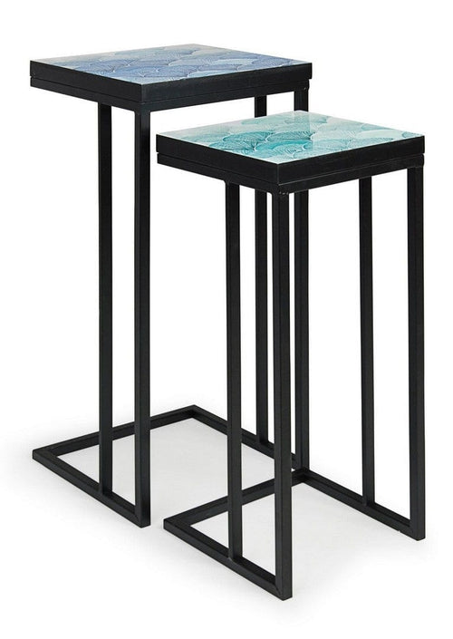 Bizzotto Set di 2 tavolini Reef Multicolore