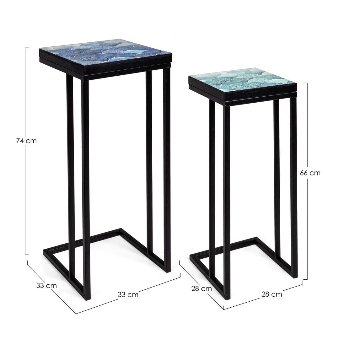 Set di 2 tavolini Reef Multicolore (6)