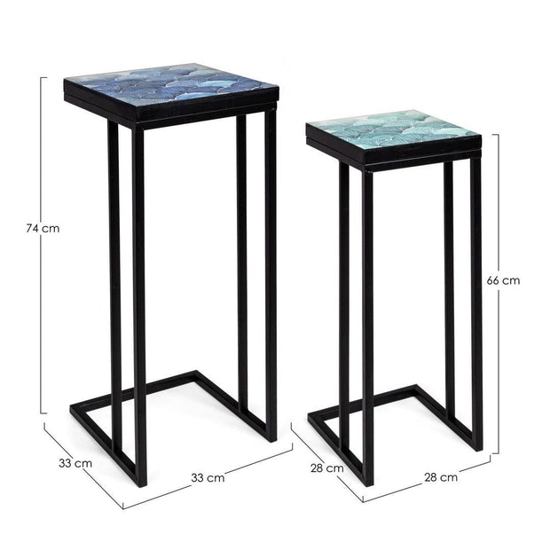 Set di 2 tavolini Reef Multicolore (6)