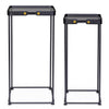 Set di 2 tavolini Zeina Square Grigio (2)