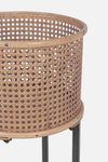 Bizzotto Set di 2 vasi per piante Elton Round Naturale