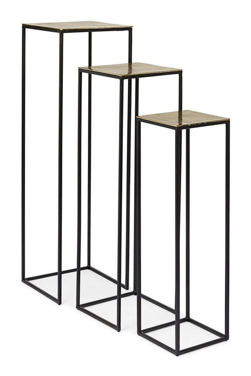 Set di 3 tavolini Amira Oro