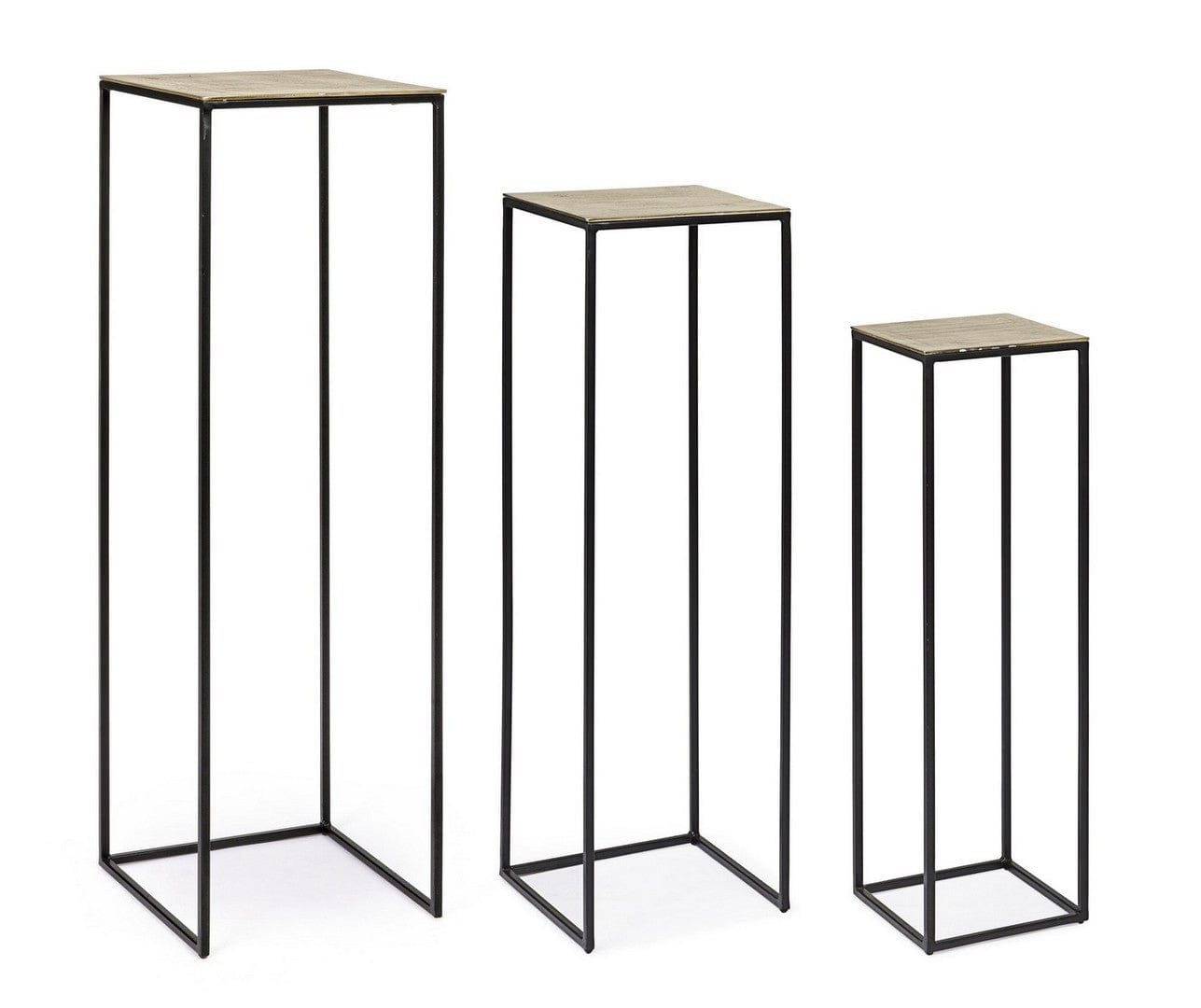 Set di 3 tavolini Amira Oro (1)