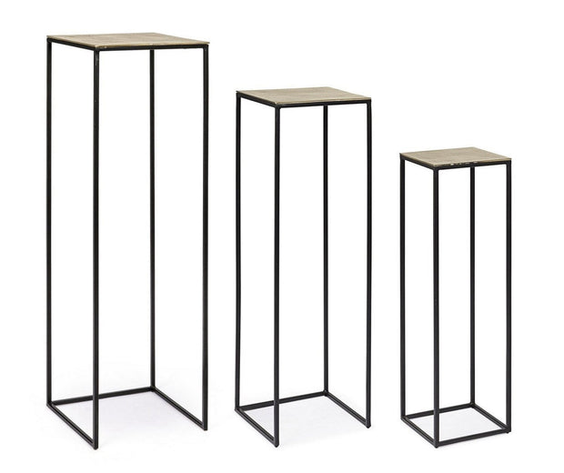 Set di 3 tavolini Amira Oro (1)