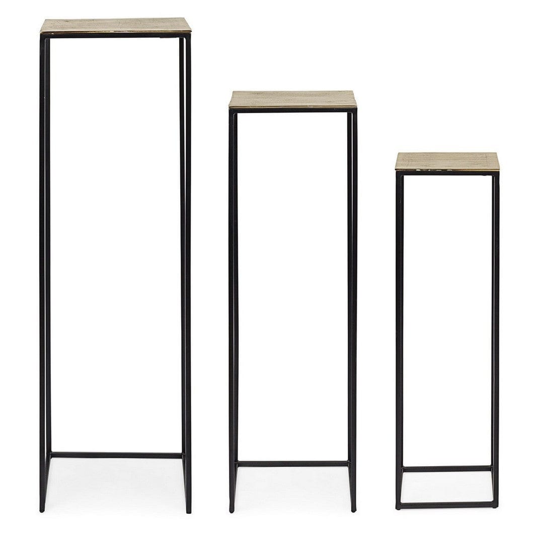 Set di 3 tavolini Amira Oro (4)