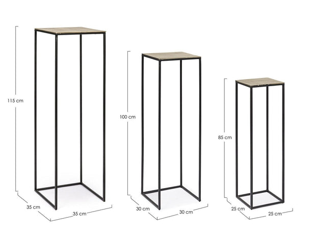 Set di 3 tavolini Amira Oro (7)