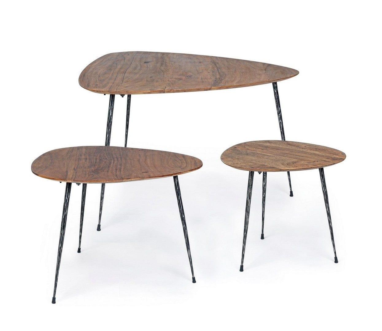 Set di 3 tavolini da caffè Boscage Naturale (2)