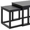 Set di 3 tavolini da caffè Cornus Nero (6)