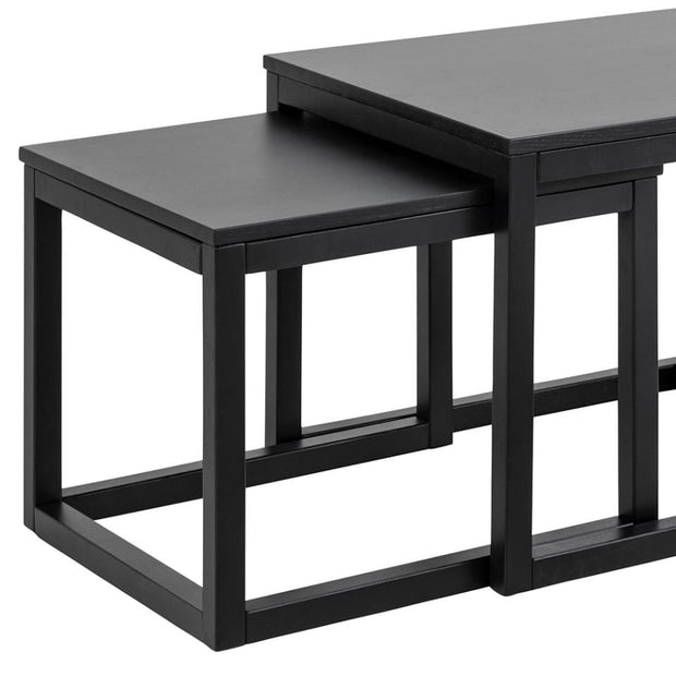 Set di 3 tavolini da caffè Cornus Nero (6)