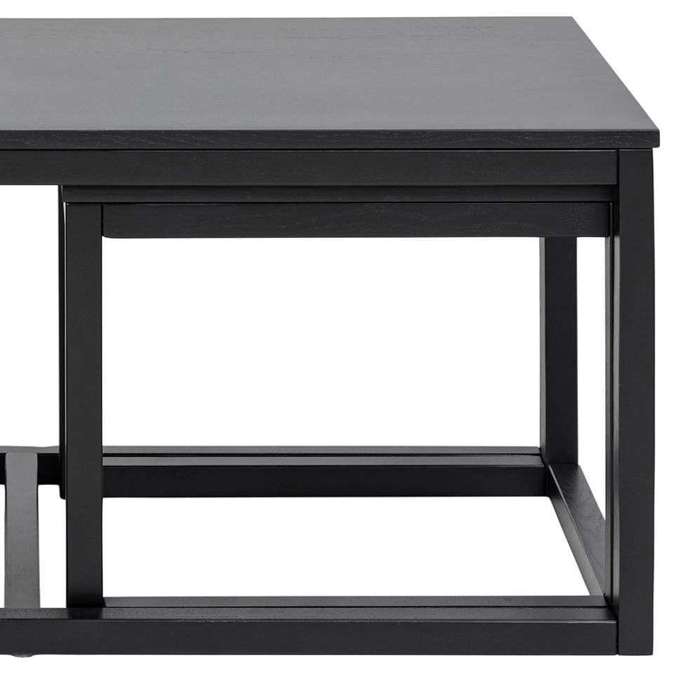 Set di 3 tavolini da caffè Cornus Nero (7)
