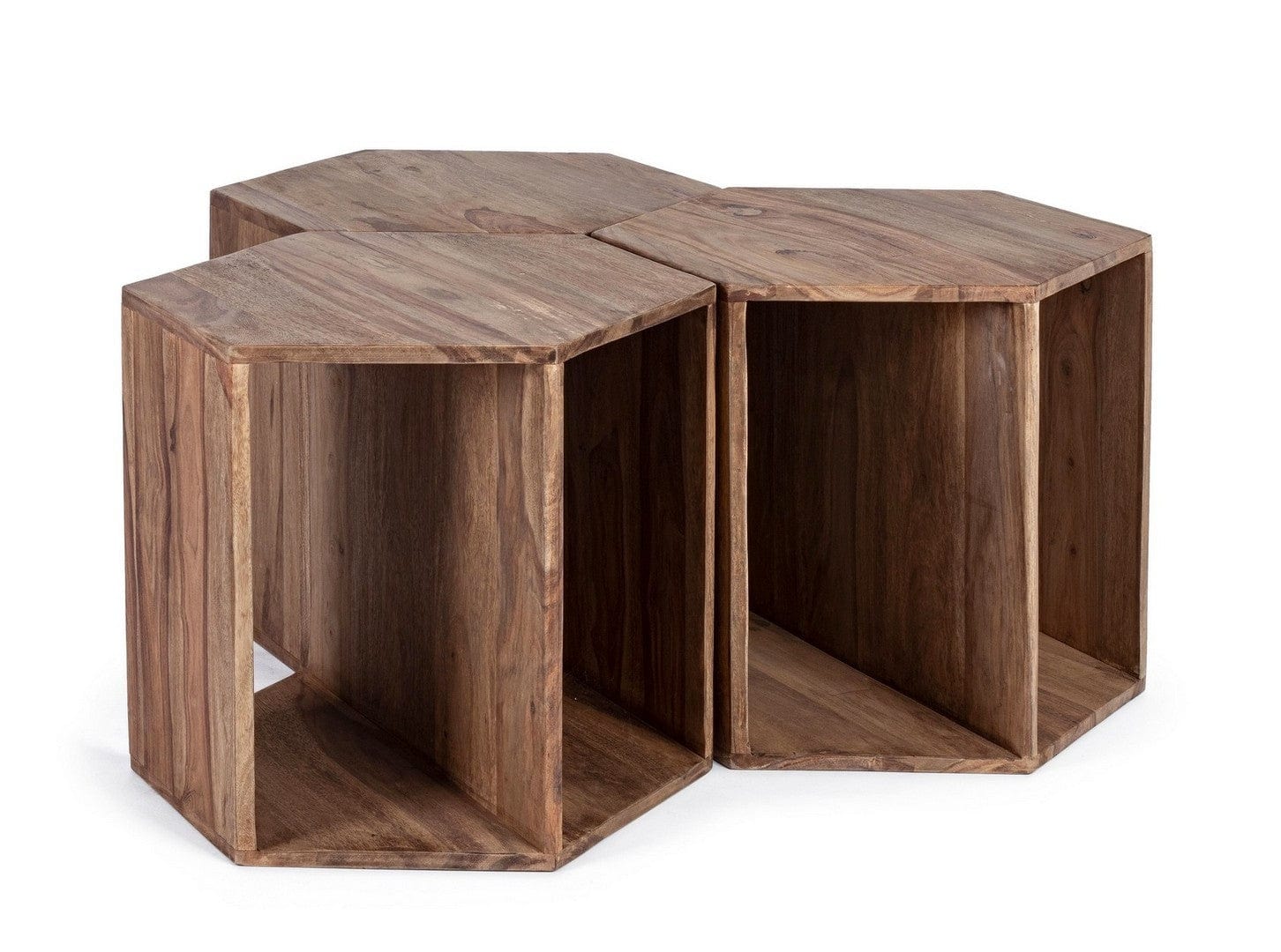 Set di 3 tavolini da caffè Kant Naturale
