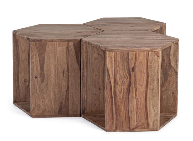 Set di 3 tavolini da caffè Kant Naturale (4)