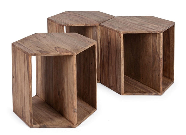 Set di 3 tavolini da caffè Kant Naturale (5)