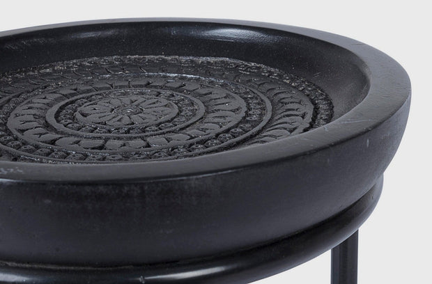 Bizzotto Set di 3 tavolini da caffè Kirtan Round Nero