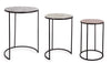 Set di 3 tavolini da caffè Tahir Round Multicolore