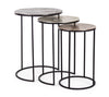 Set di 3 tavolini da caffè Tahir Round Multicolore (3)