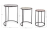 Set di 3 tavolini da caffè Tahir Round Multicolore (9)