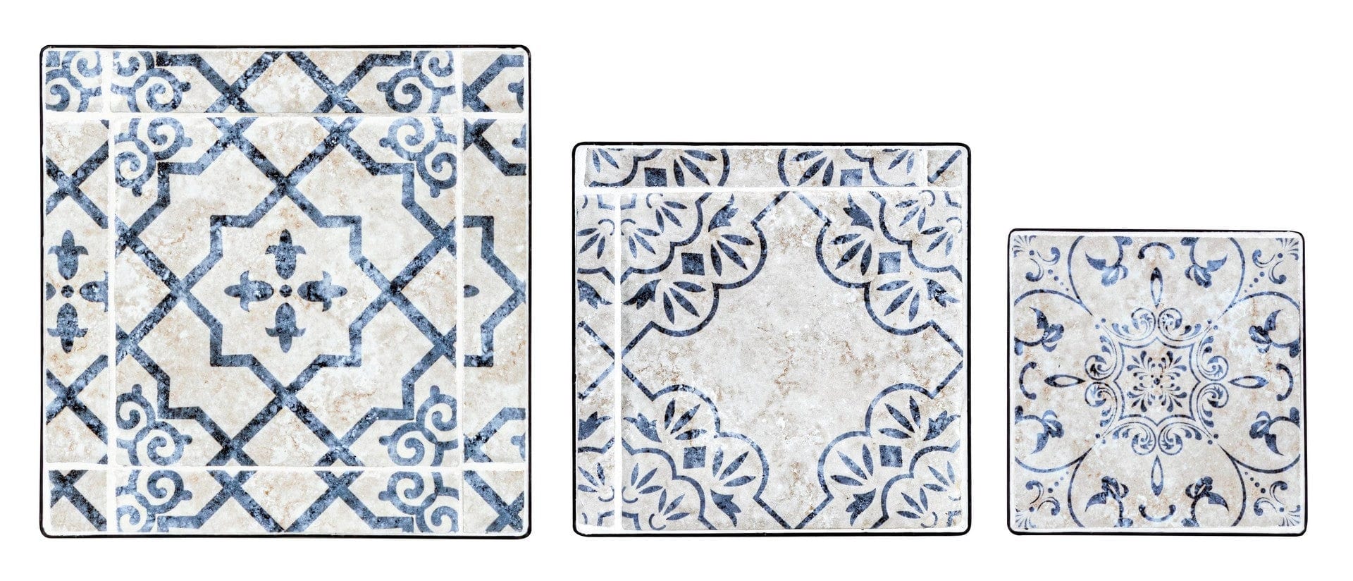 Set di 3 tavolini Erice Square Multicolore (2)