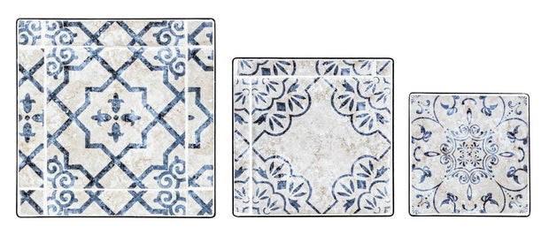 Set di 3 tavolini Erice Square Multicolore (2)