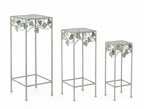 Set di 3 tavolini Harriet Verde