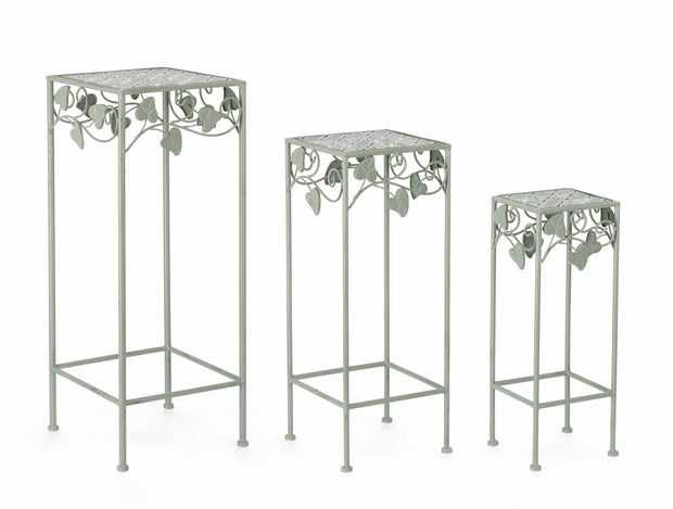 Set di 3 tavolini Harriet Verde