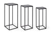 Set di 3 tavolini Nucleos Square Nero