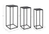 Set di 3 tavolini Nucleos Square Nero (4)