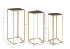 Set di 3 tavolini Nucleos Square Oro (4)