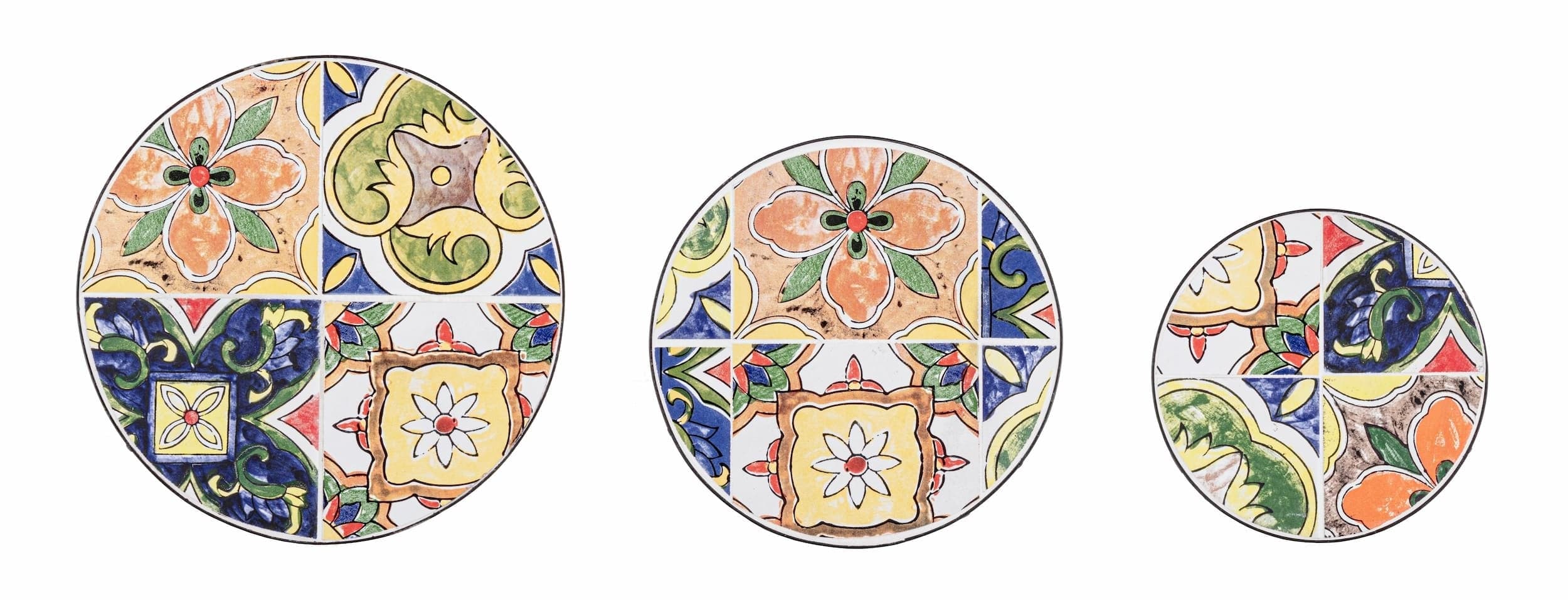 Set di 3 tavolini Paloma round Multicolore (2)