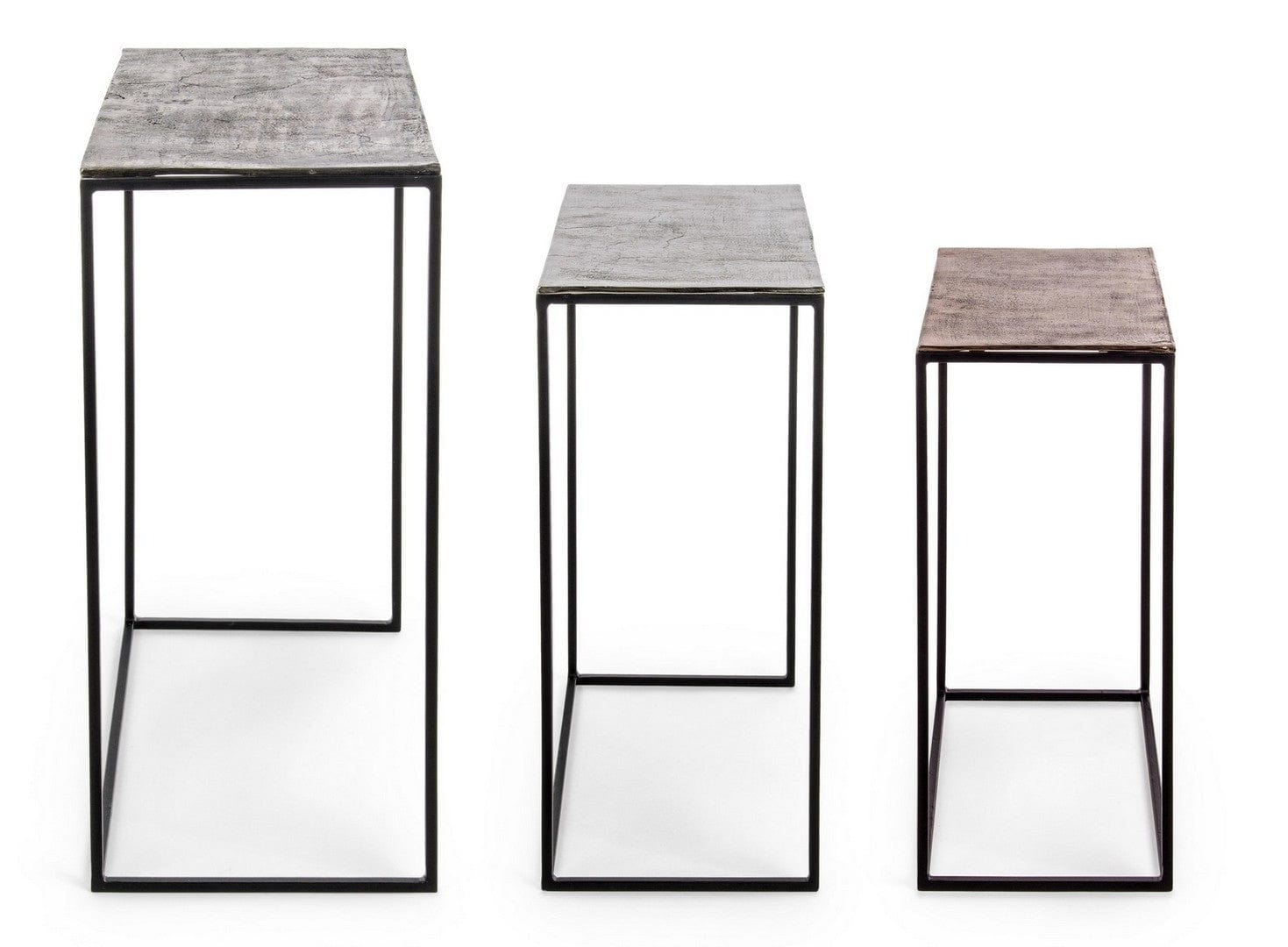Set di 3 tavolini Tahir Rectangular Multicolore (4)