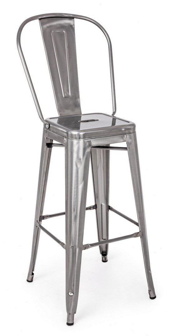 Set di 4 sedie da bar in metallo Loft Minnesota Grigio (2)