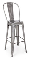 Set di 4 sedie da bar in metallo Loft Minnesota Grigio (2)