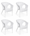 Set di 4 sedie da giardino Alliss Bianco