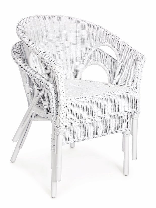 Set di 4 sedie da giardino Alliss Bianco (3)