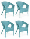 Set di 4 sedie da giardino Alliss Blu