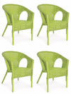 Set di 4 sedie da giardino Alliss Verde