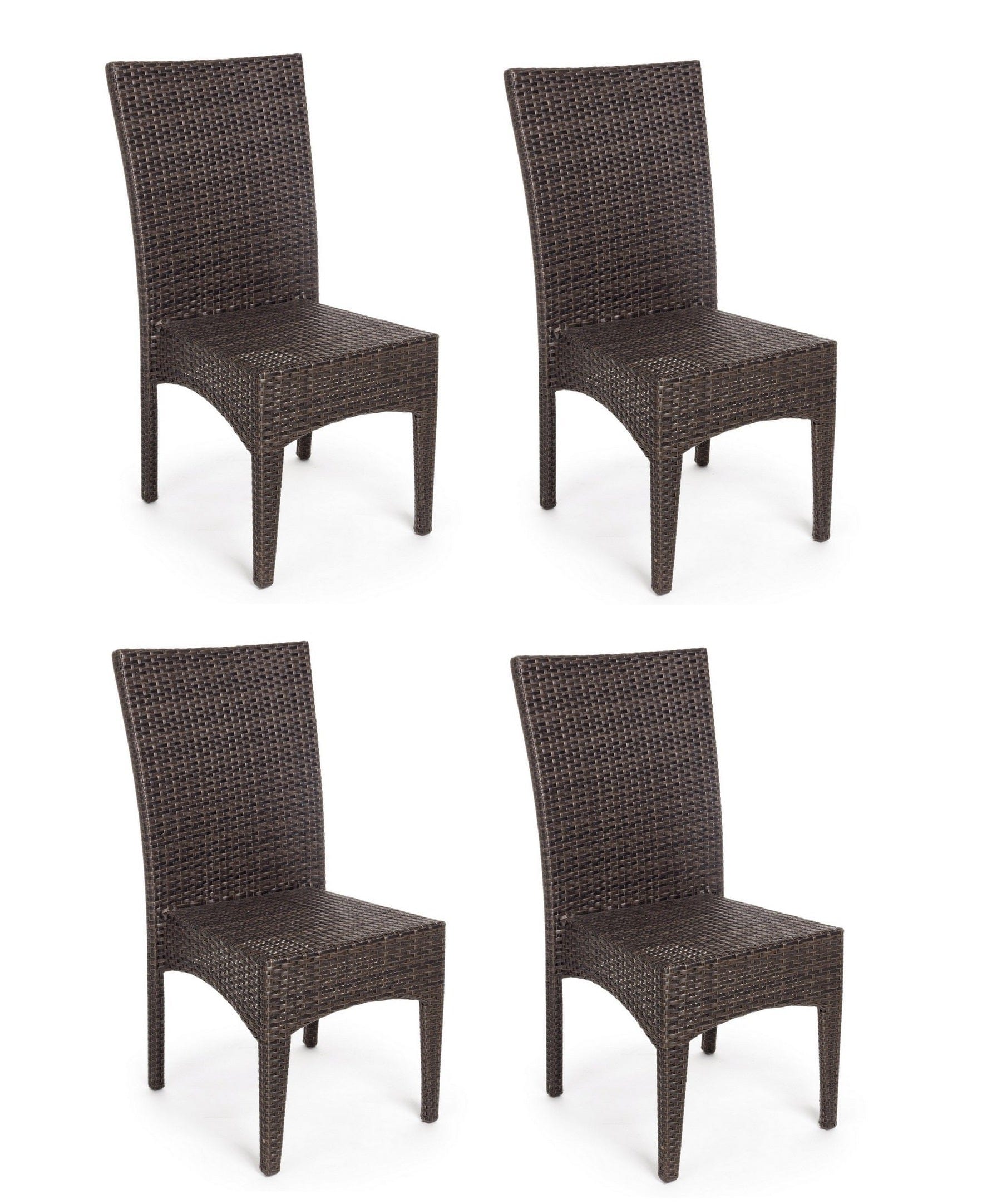 Set di 4 sedie da giardino Antalys Marrone