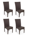 Set di 4 sedie da giardino Antalys Marrone