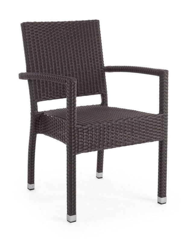 Set di 4 sedie da giardino Astoni Marrone (2)