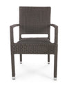 Set di 4 sedie da giardino Astoni Marrone (3)