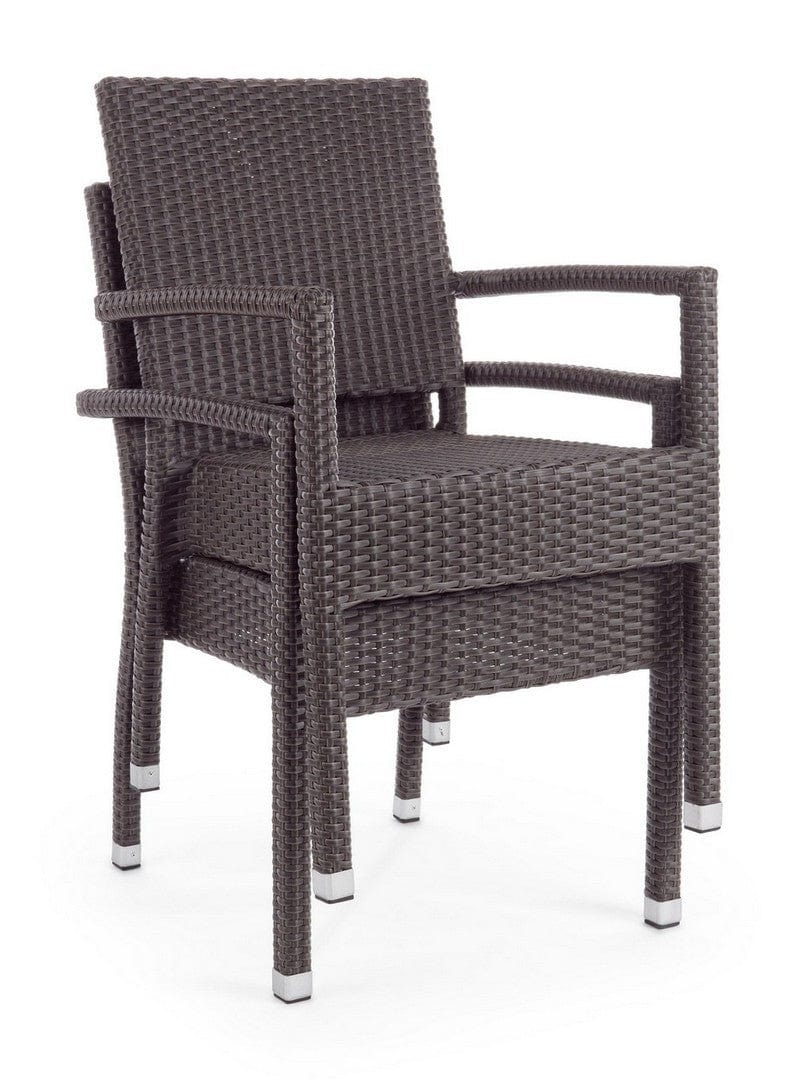 Set di 4 sedie da giardino Astoni Marrone (6)